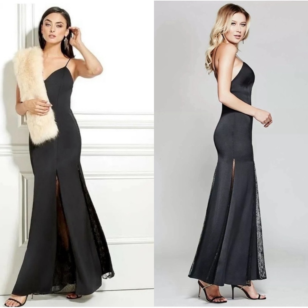 Marciano Guess Black Diana Maxi Dress NWT Sz Medium - Picture 2 of 15